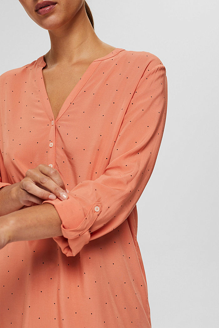 Henley blouse van LENZING™ ECOVERO™, BLUSH, detail image number 2