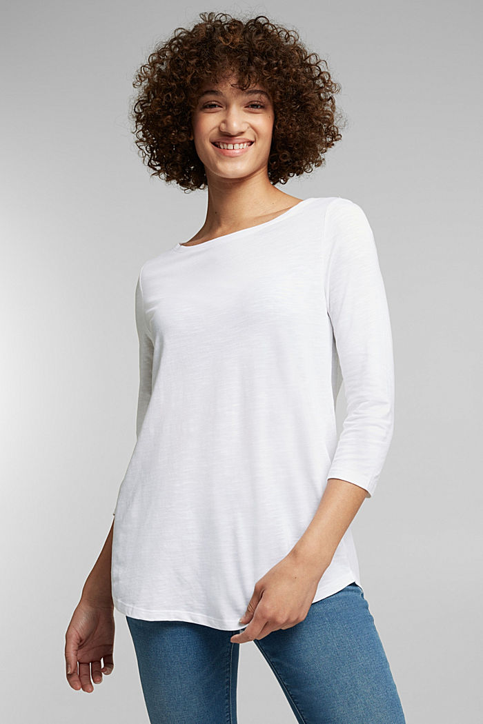 Jersey-Shirt mit Organic Cotton, WHITE, detail image number 0