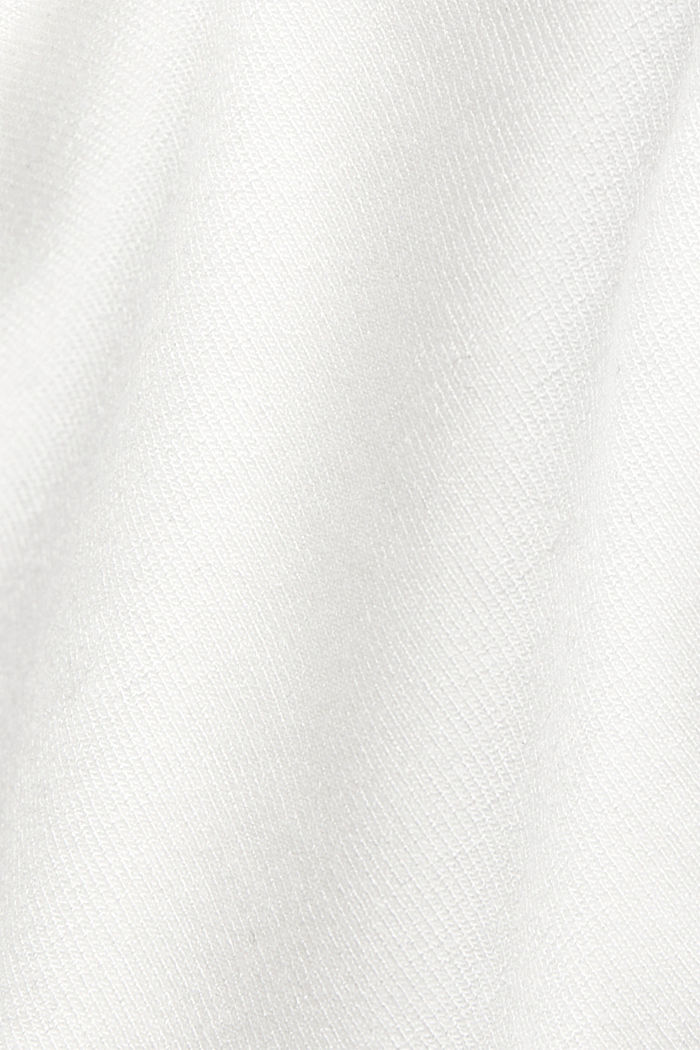 Top de viscosa elástica con tirantes finos, OFF WHITE, detail image number 4