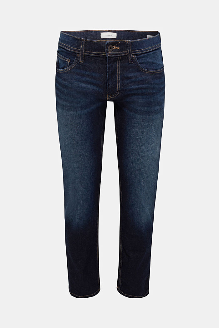 Stretch jeans containing organic cotton, BLUE DARK WASHED, detail image number 5