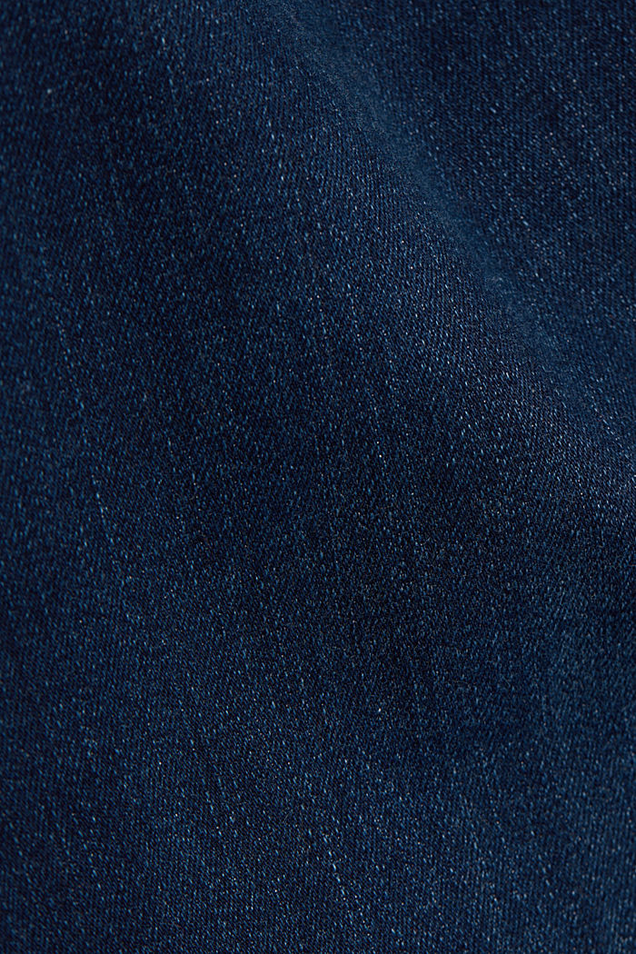 Organic cotton jeans with recycled material, BLUE DARK WASHED, detail image number 4
