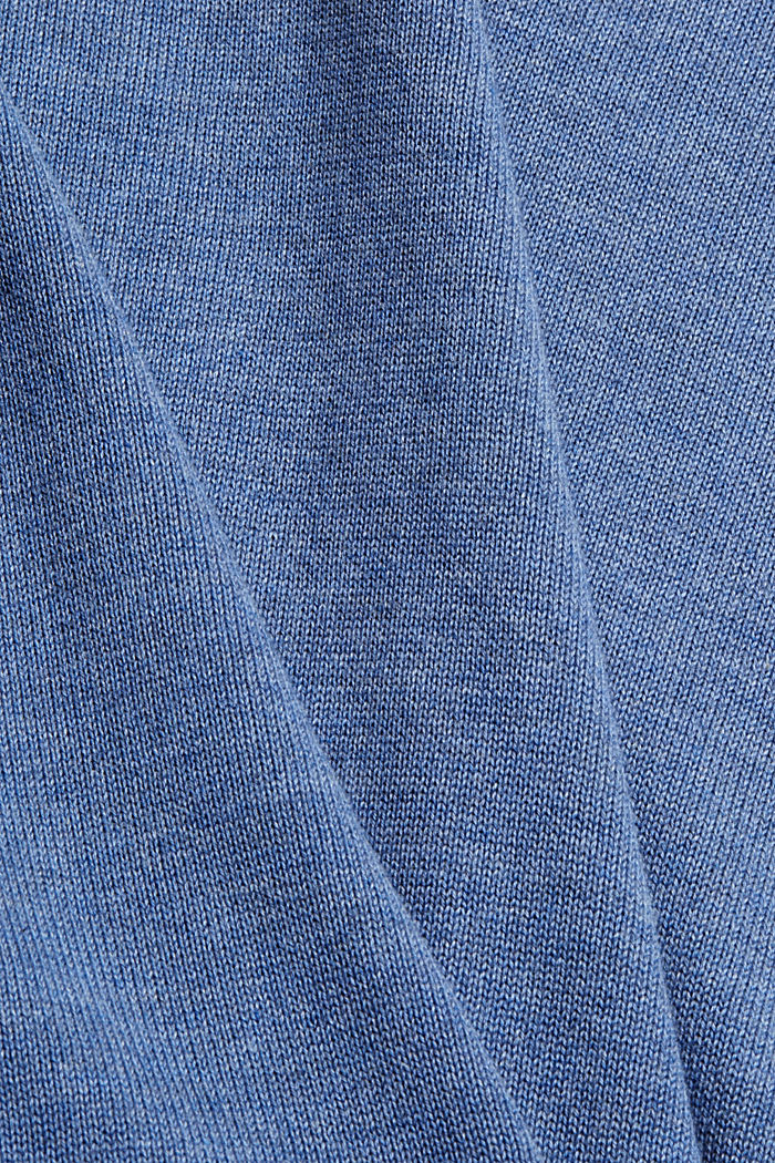 Pull-over 100 % coton pima biologique, BLUE, detail image number 4