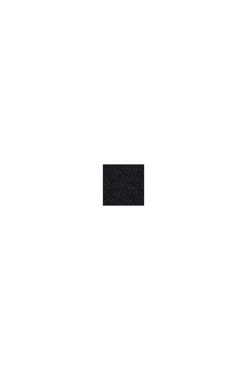 Jersey-Ripp-Shirt aus 100% Baumwolle, BLACK, swatch