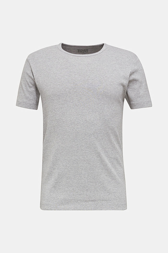 Ribbed T-shirt in blended cotton