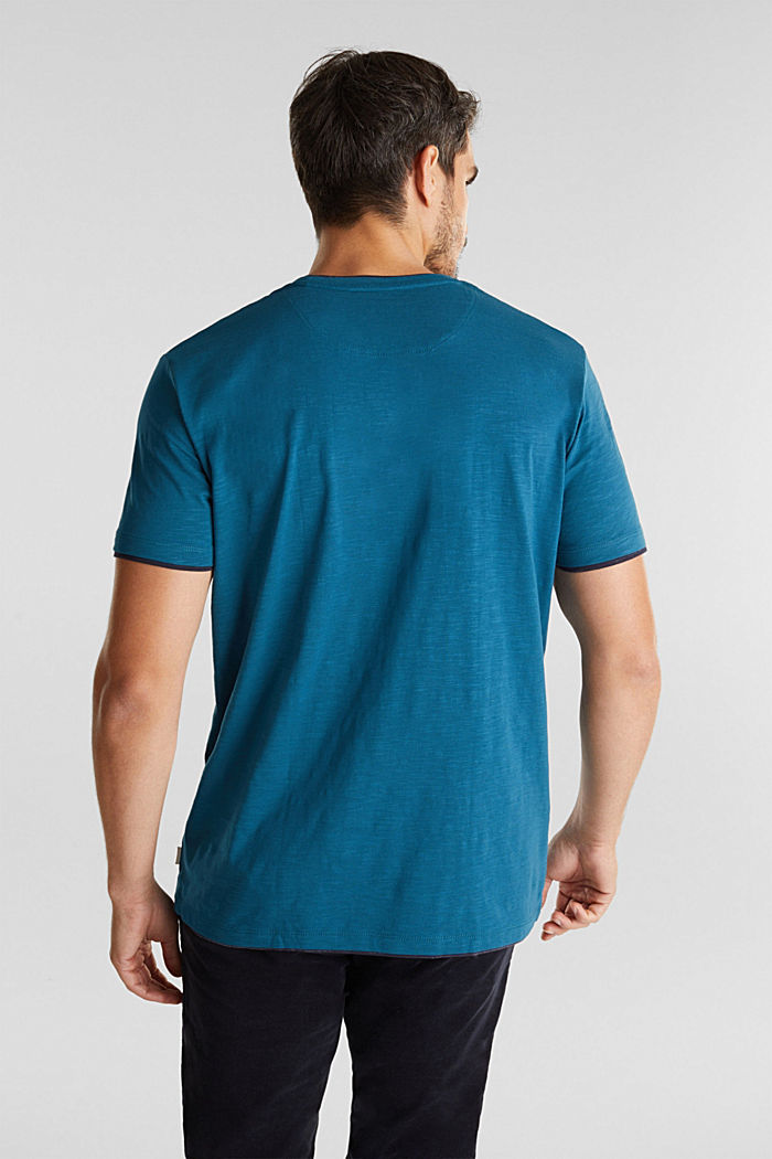 T-shirt en jersey, 100 % coton biologique, PETROL BLUE, detail image number 3