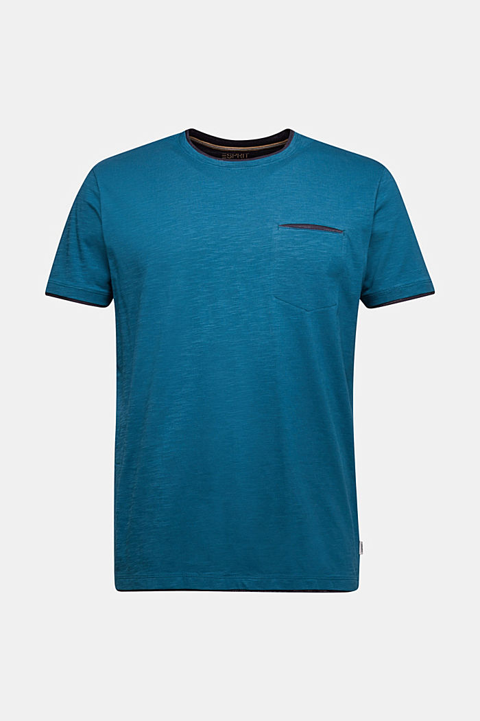 T-shirt en jersey, 100 % coton biologique, PETROL BLUE, detail image number 6