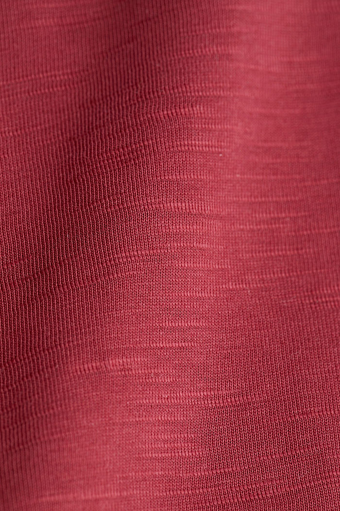 T-shirt en jersey, 100 % coton biologique, BORDEAUX RED, detail image number 4