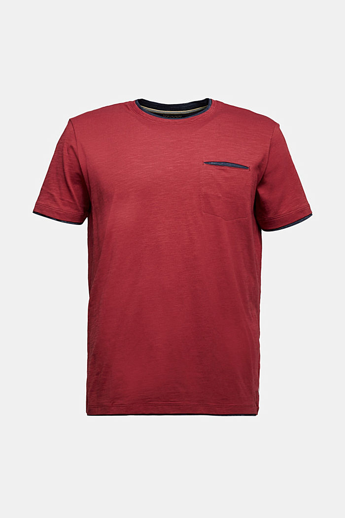 T-shirt en jersey, 100 % coton biologique, BORDEAUX RED, detail image number 6