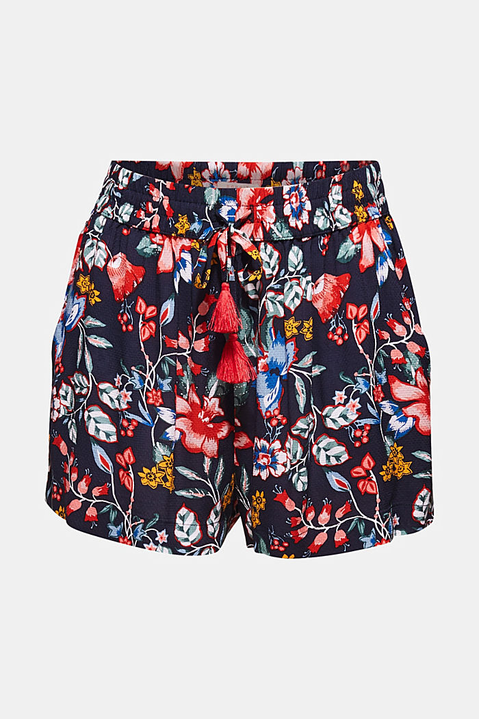 Woven shorts with a floral print