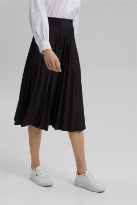 Esprit - Recycled: Pleated skirt with an elasticated waistband at our ...