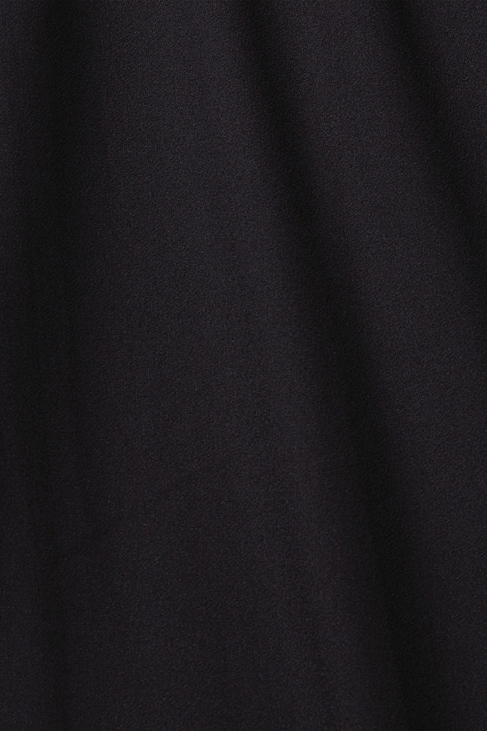 Crêpe-Kleid mit Laser-Cut-Details, BLACK, detail image number 4
