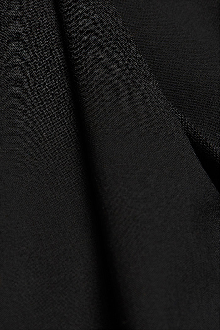 ACTIVE SUIT spodnie z mieszanki wełnianej, BLACK, detail image number 4