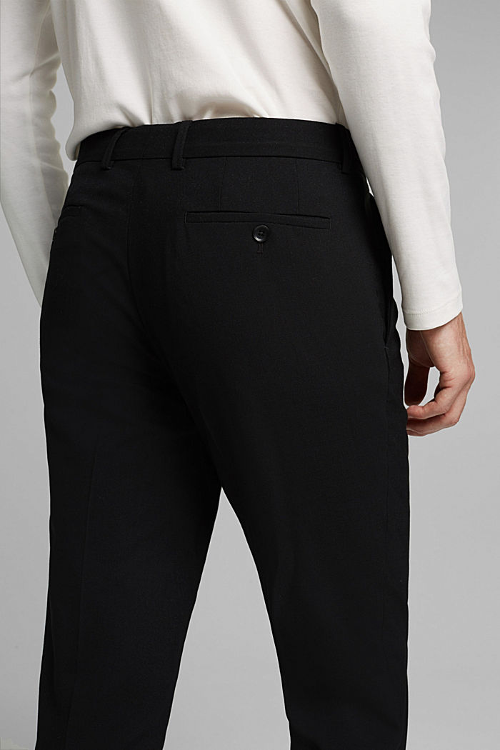 ACTIVE SUIT spodnie z mieszanki wełnianej, BLACK, detail image number 5