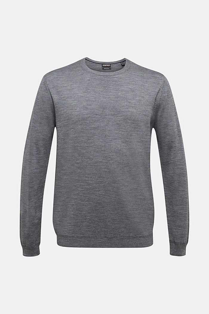 100% wełny merynosowej: sweter z okrągłym dekoltem