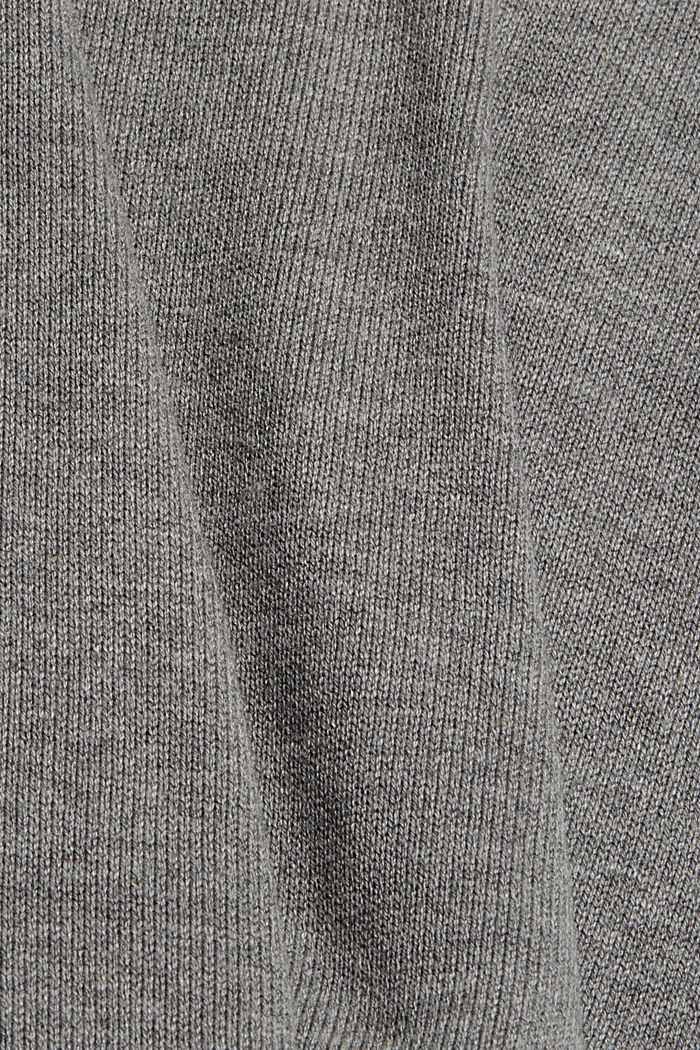 Vestido de punto sencillo con algodón ecológico, MEDIUM GREY, detail image number 4