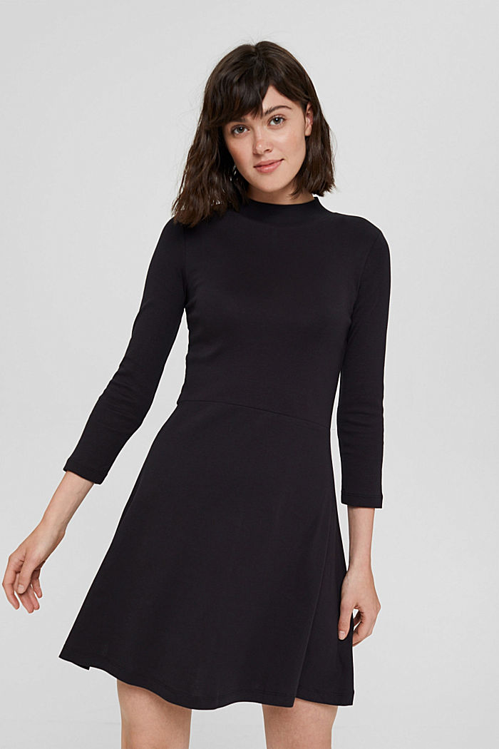 Sukienka z jerseyu ze 100% bawełny organicznej, BLACK, detail image number 0