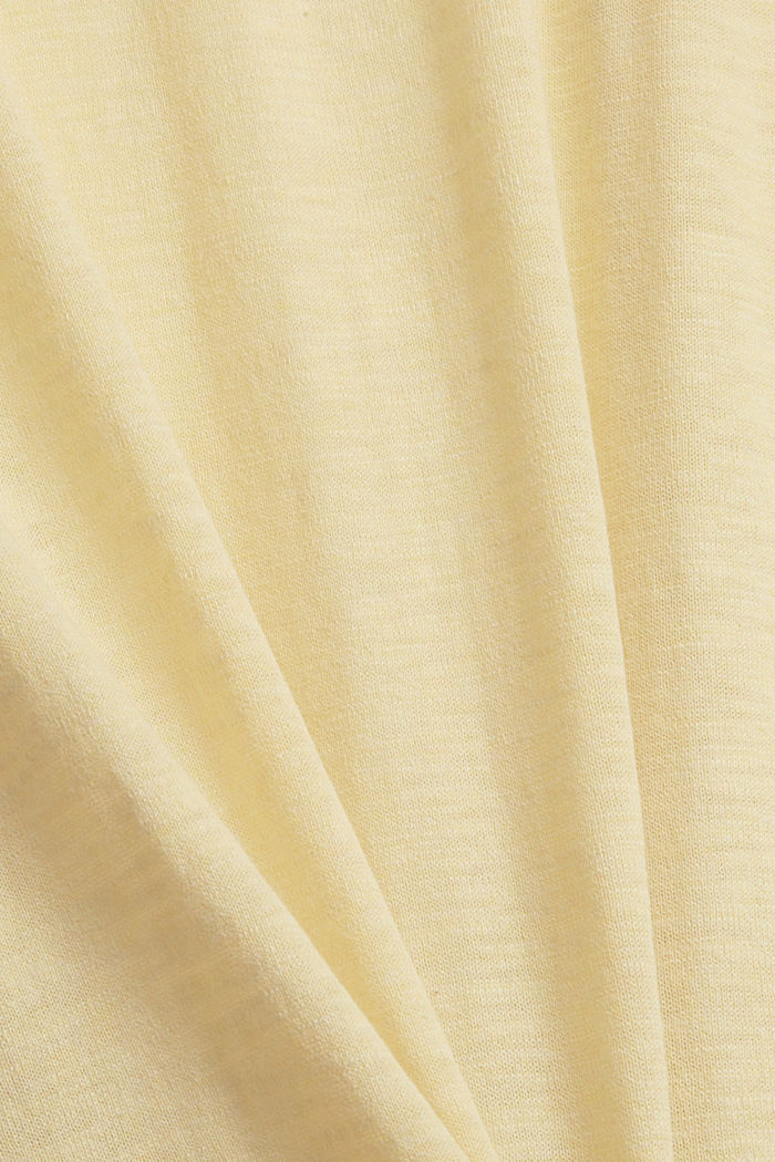 Cardigan à capuche, coton biologique, PASTEL YELLOW, detail image number 4