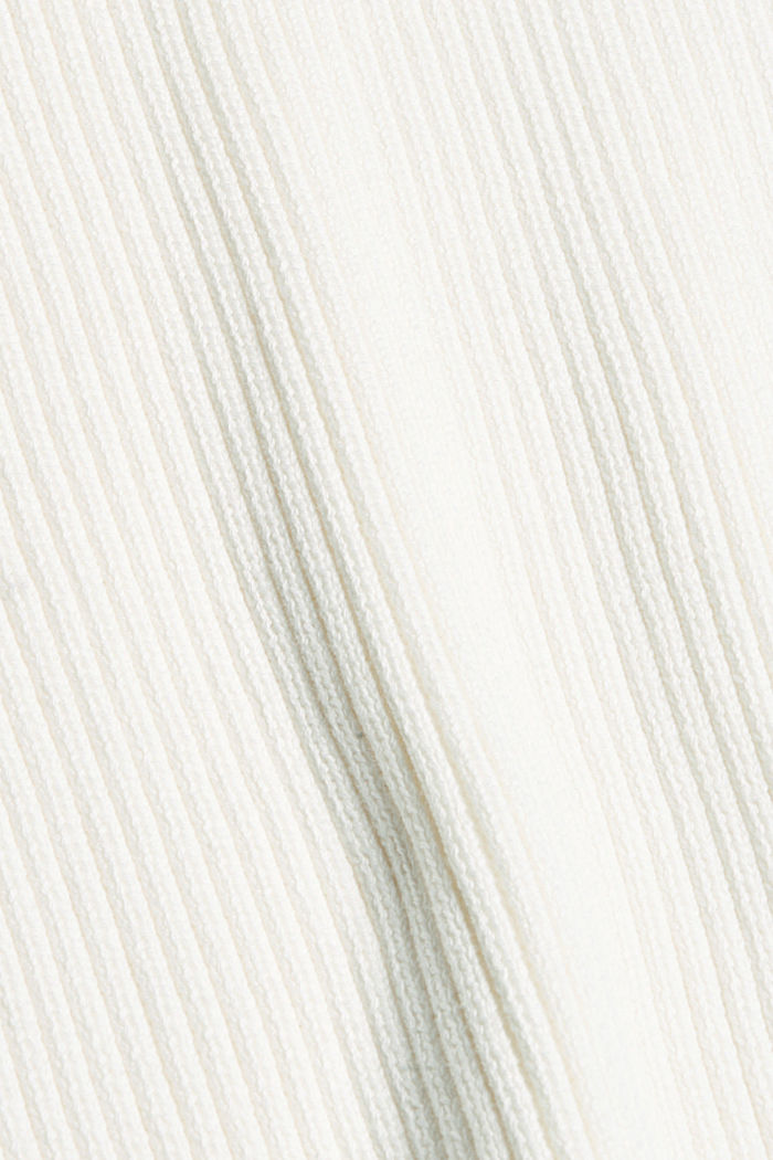 Trui van ribbreisel, van 100% biologisch katoen, OFF WHITE, detail image number 4