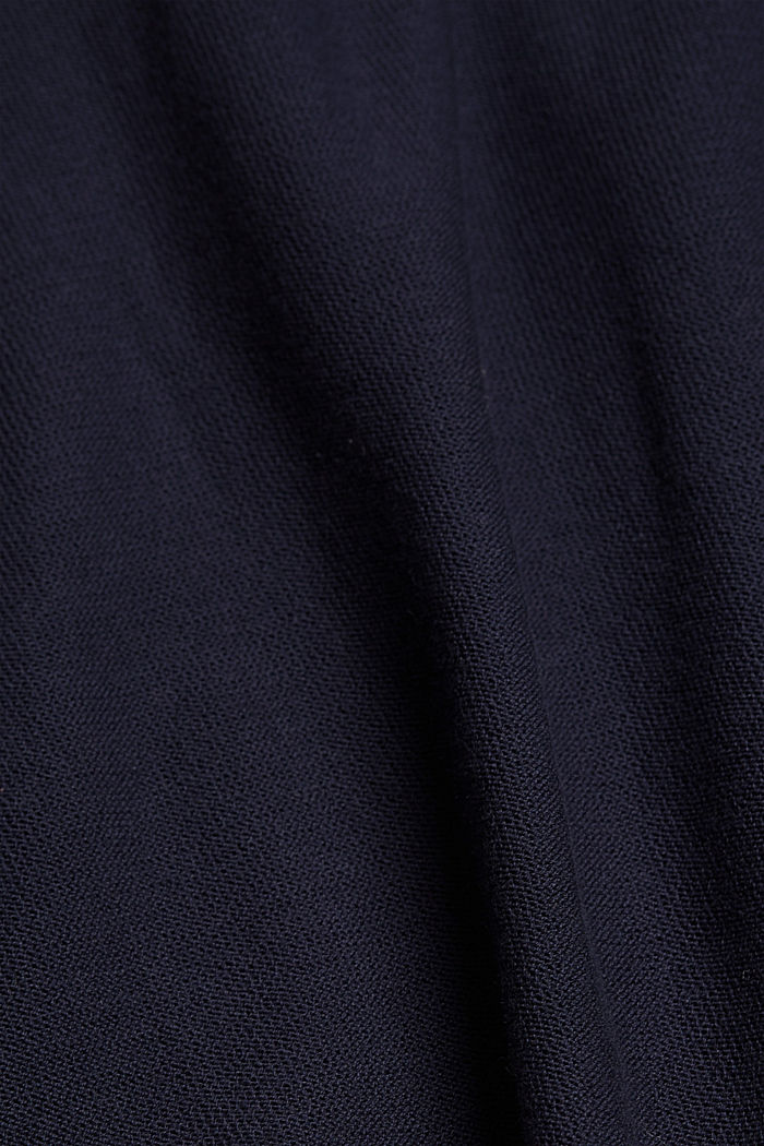 Cardigan à la coupe ouverte, en 100 % coton biologique, NAVY, detail image number 4
