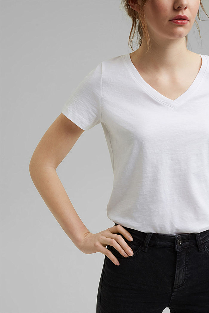 T-shirt 100 % coton biologique, WHITE, detail image number 2