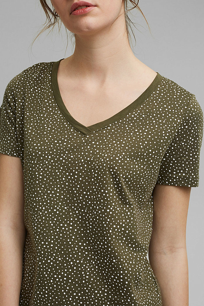 Shirt met print, van 100% organic cotton, KHAKI GREEN, detail image number 2