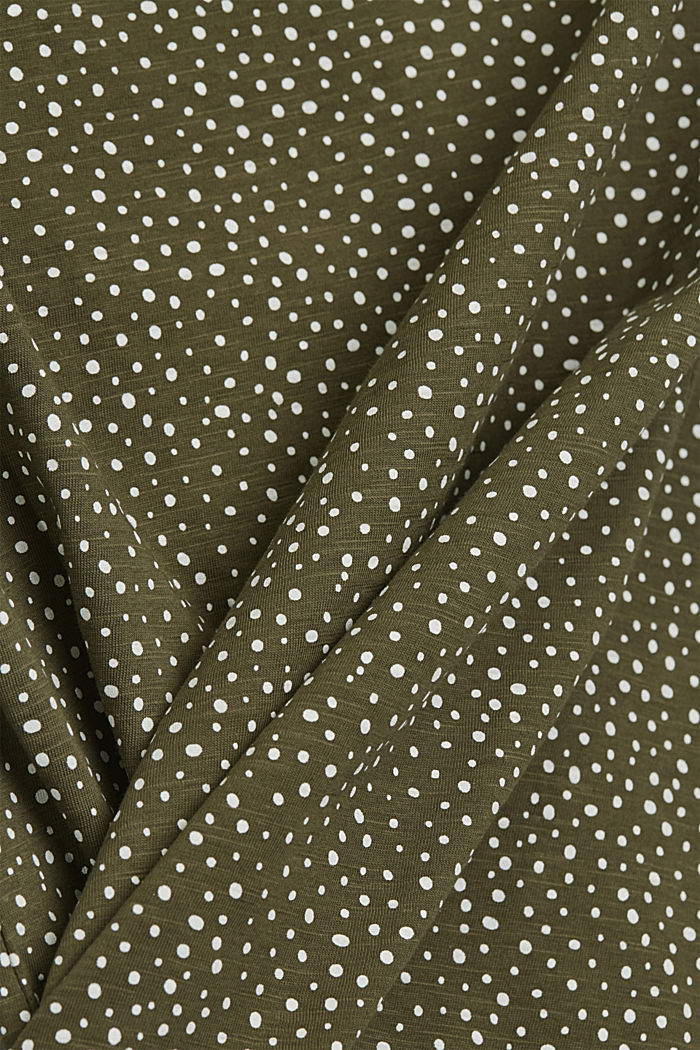 Shirt met print, van 100% organic cotton, KHAKI GREEN, detail image number 4