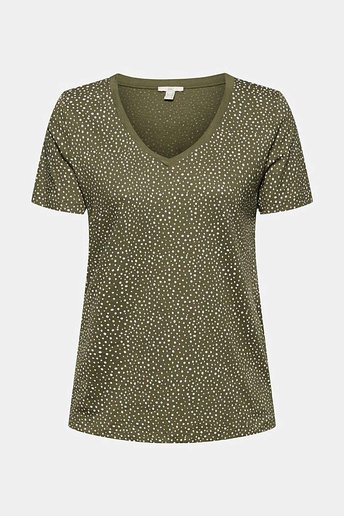 Shirt met print, van 100% organic cotton, KHAKI GREEN, detail image number 6