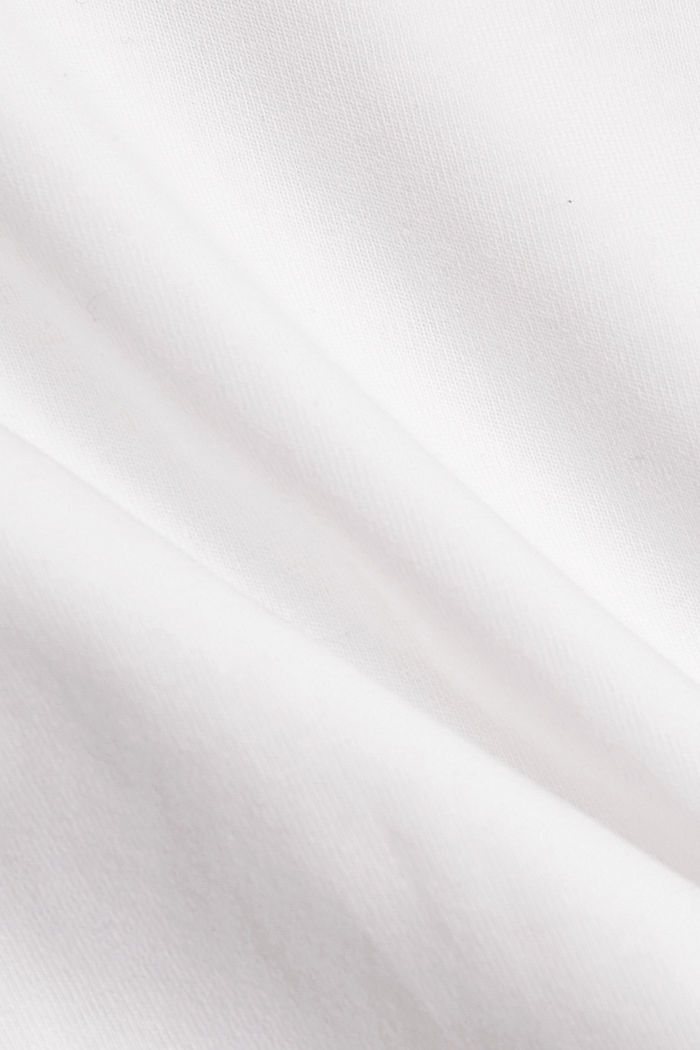 Top ze streczem z bawełny organicznej, WHITE, detail image number 4