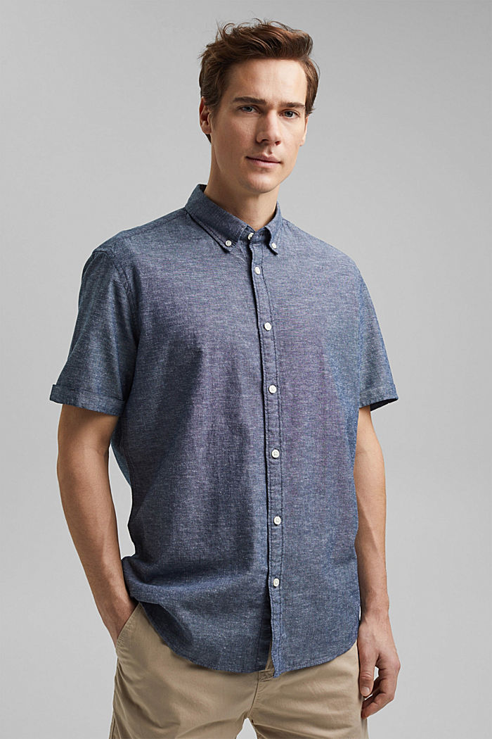 Linen/organic cotton: short-sleeved shirt