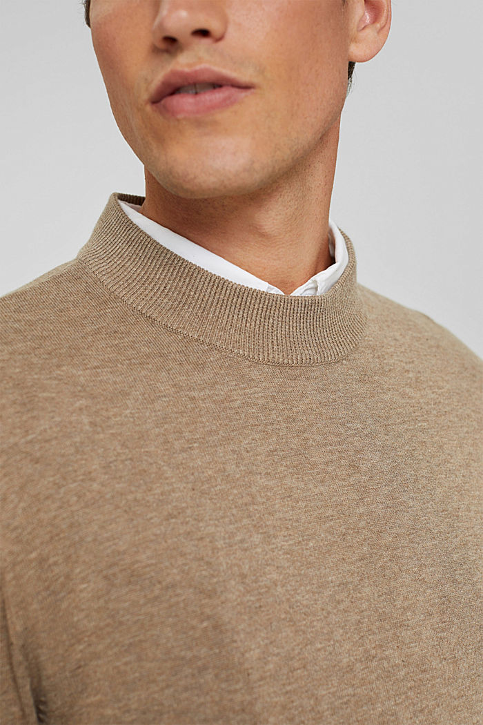Sweter, 100% bawełna ekologiczna, BEIGE, detail image number 2