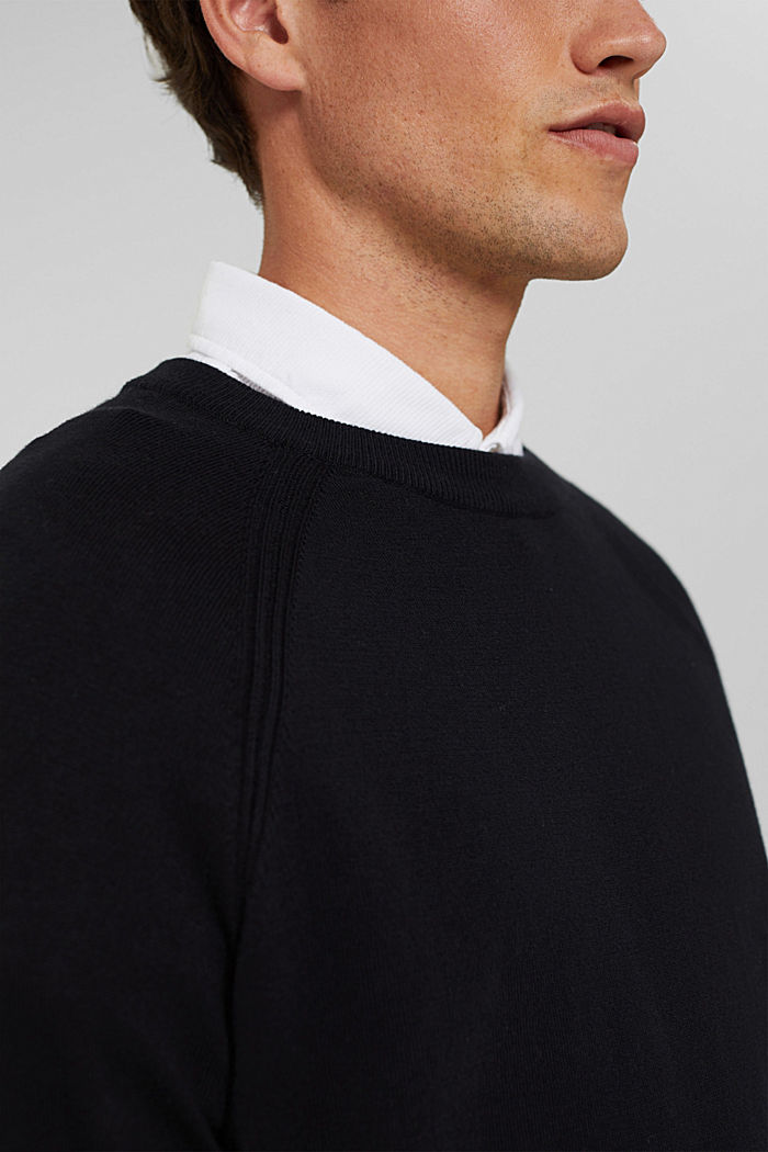 Z kaszmirem: sweter z okrągłym dekoltem, BLACK, detail image number 2