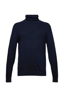 EDC À teneur en cachemire : le pull-over à col à cordon coulissant