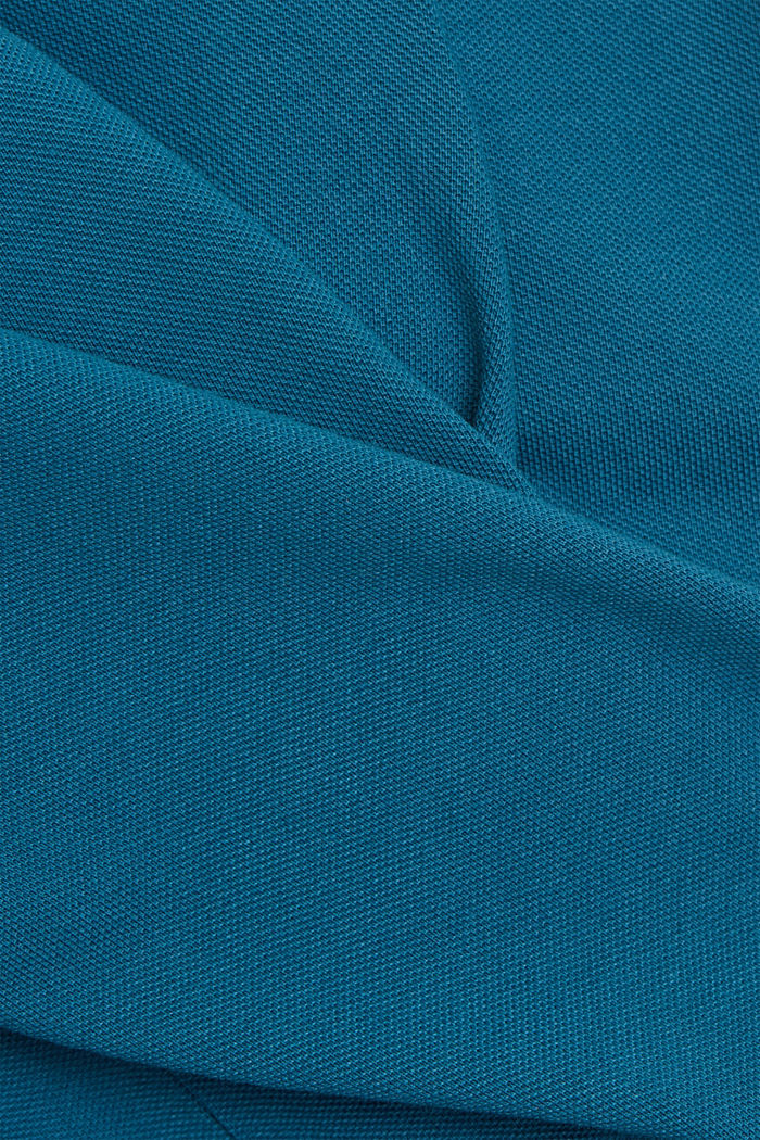 Piqué-Polo aus 100% Bio-Baumwolle, PETROL BLUE, detail image number 5