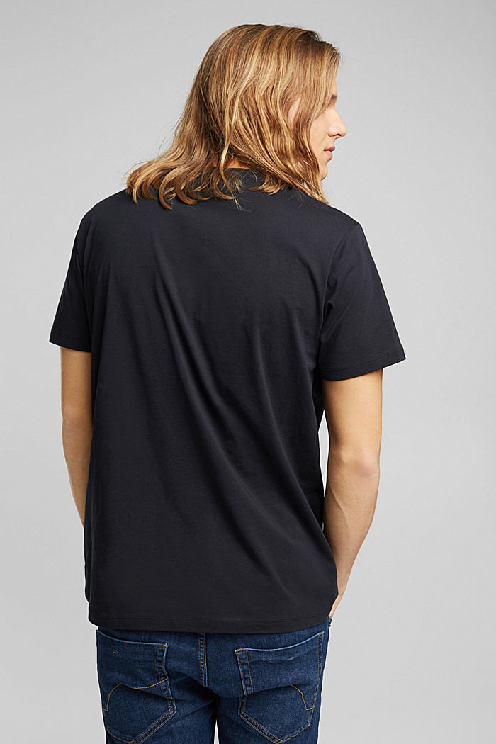 Jersey-T-Shirt aus 100% Bio-Baumwolle, BLACK, detail image number 3