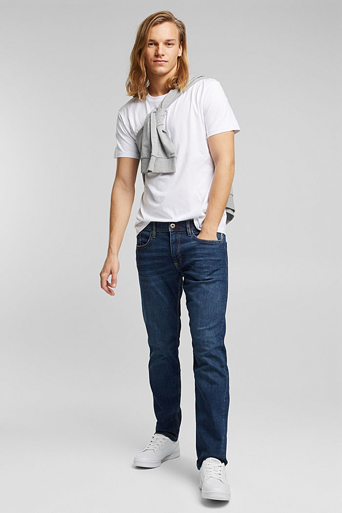 Jersey-T-Shirt aus 100% Bio-Baumwolle, WHITE, detail image number 2