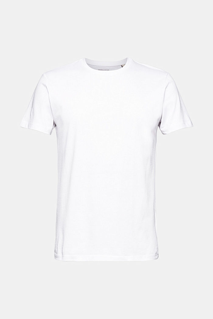Jersey-T-Shirt aus 100% Bio-Baumwolle, WHITE, overview