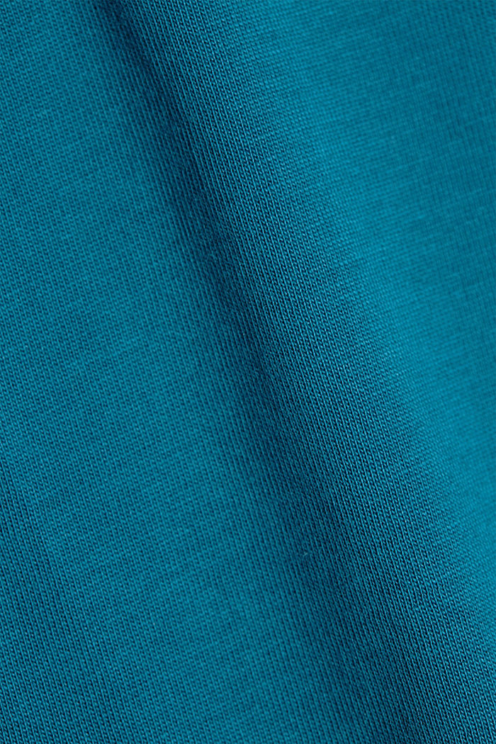 T-shirt en jersey, 100 % coton bio, PETROL BLUE, detail image number 4