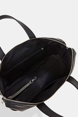 black faux leather shoulder bag