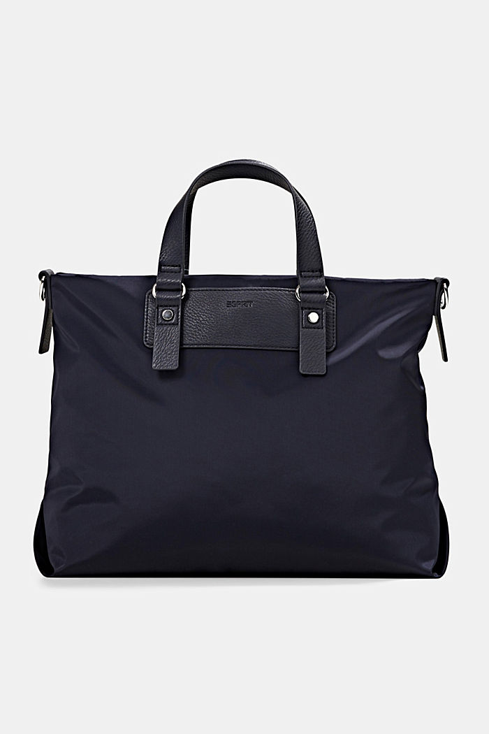 Recycled: Nylon bag with faux leather details