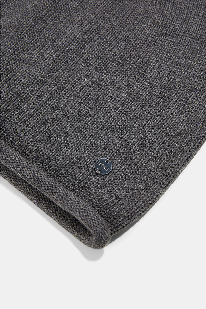 Bonnet en 100 % coton, DARK GREY, detail image number 1