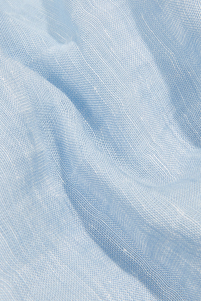 Van een linnenmix: fijne colsjaal, LIGHT BLUE, detail image number 2