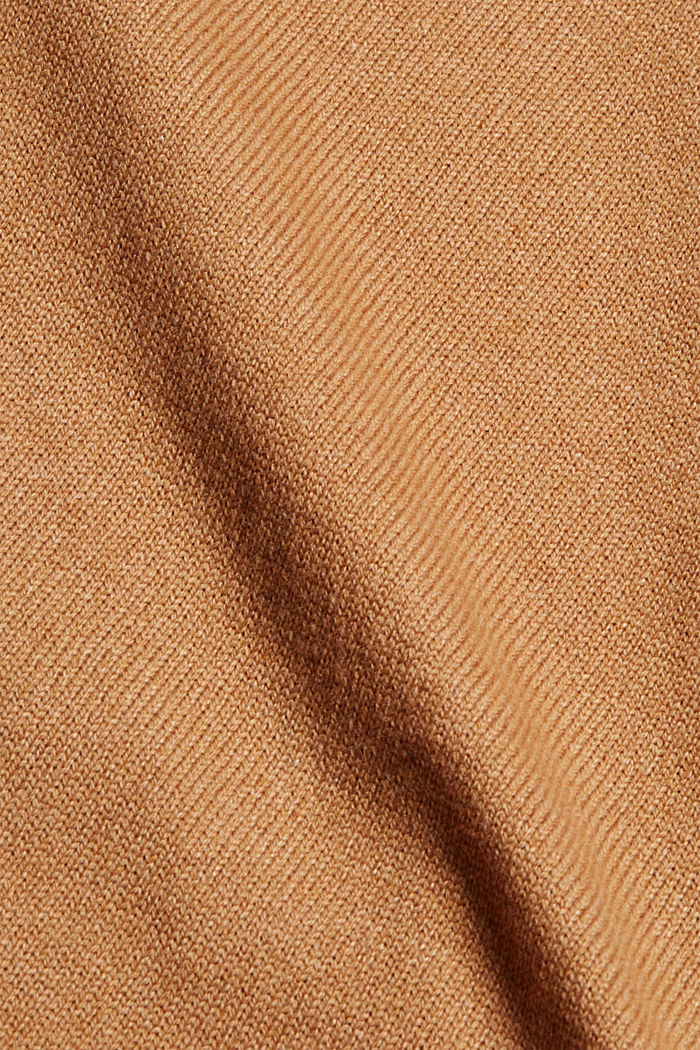 Recycelt: Woll-Mix-Poncho, CARAMEL, detail image number 2