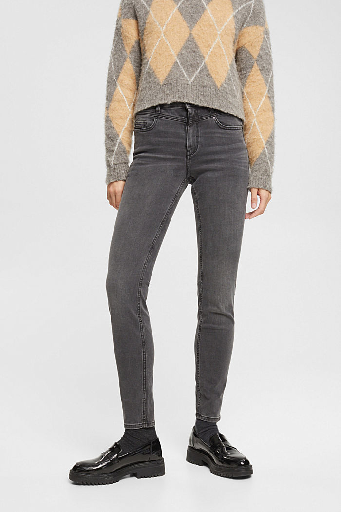 High-rise shaping jeans, GREY DARK WASHED, detail-asia image number 0