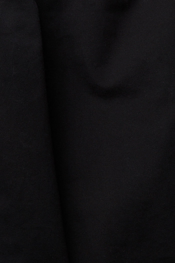 Chino met een hoge band,100% pima katoen, BLACK, detail image number 4