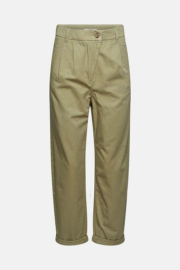 Chinos with a high-rise waist, 100% Pima cotton