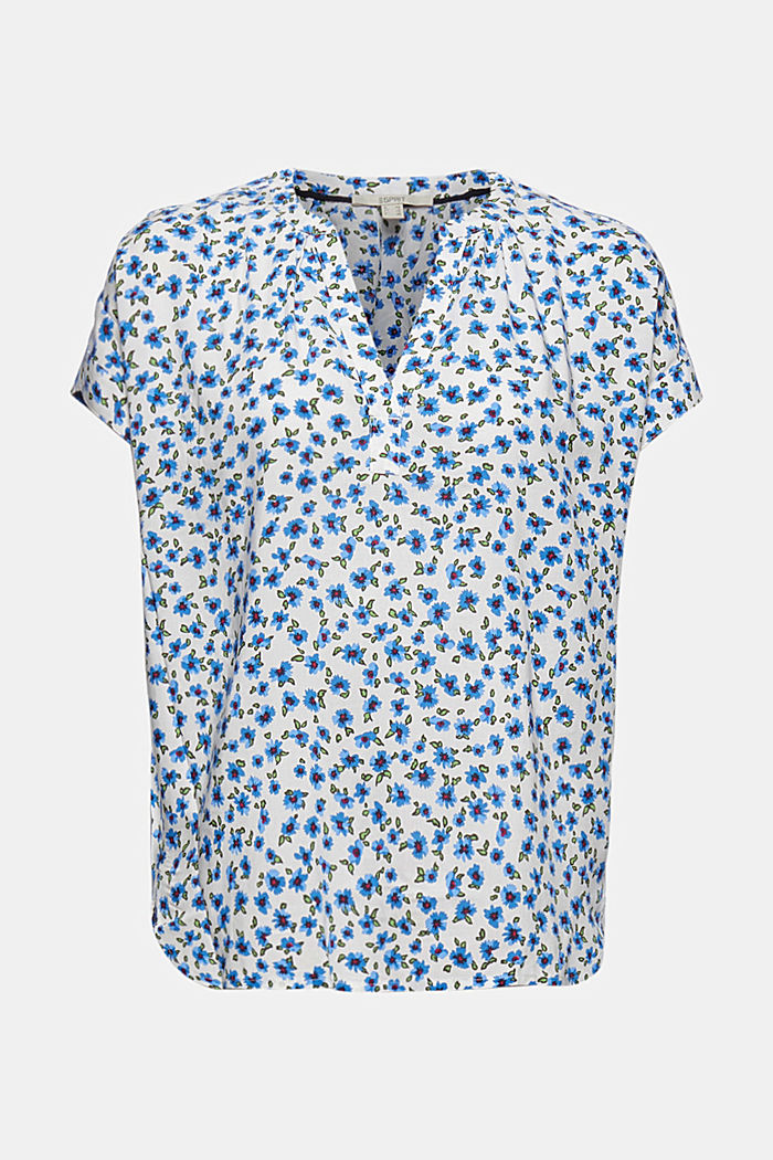 Haut façon blouse en LENZING™ ECOVERO™, OFF WHITE, detail image number 5