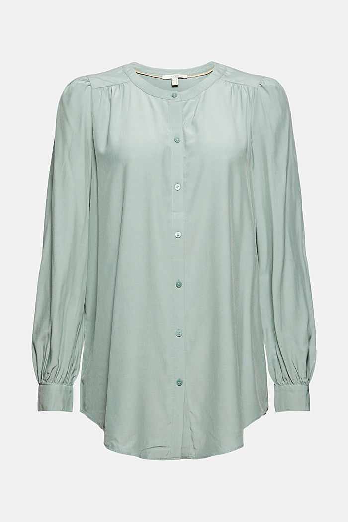 Lange blouse met LENZING™ ECOVERO™, DUSTY GREEN, detail image number 6