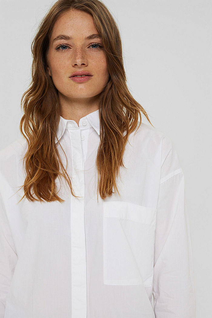 Oversizowa bluzka koszulowa ze 100% bawełny organicznej