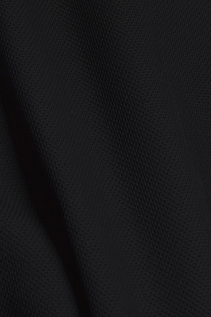 Marynarkowy płaszcz o fakturze piki, BLACK, detail image number 4