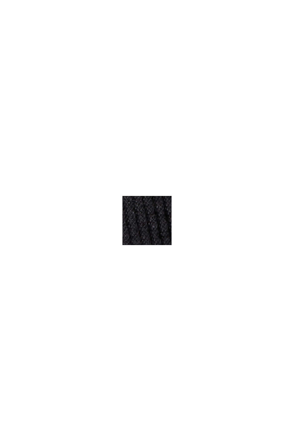 Chaqueta de corte cuadrado con textura de sarga, BLACK, swatch